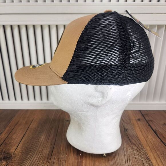 Mossy Oak Camouflage Hat Cap Fitted S/M Tan Black Outdoors Mesh Mens Hunting NEW - Picture 6 of 11